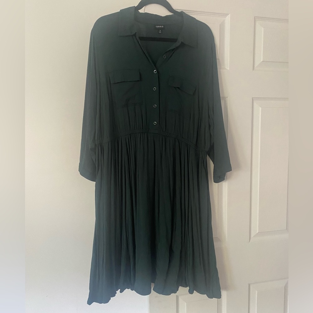 Torrid Green Shirt Dress